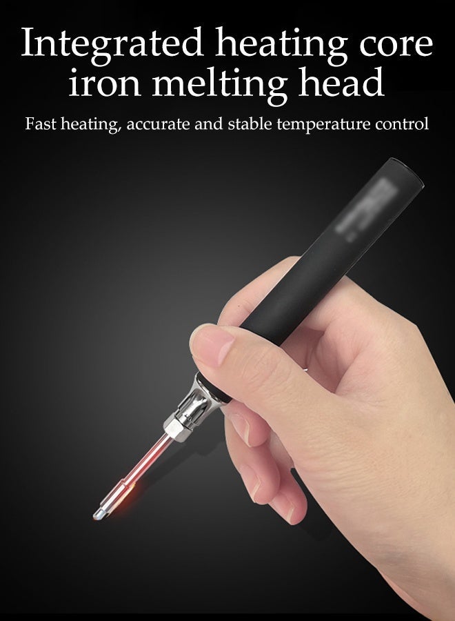 DUNISO Soldering Iron Kit,LED Digital Solder Iron Soldering Gun Kit,Wireless Portable Soldering Iron,3-Speed Temperature Adjustable 330-450℃,Easy to Use,for Welding Circuit Board, Appliance Repair - Image 2